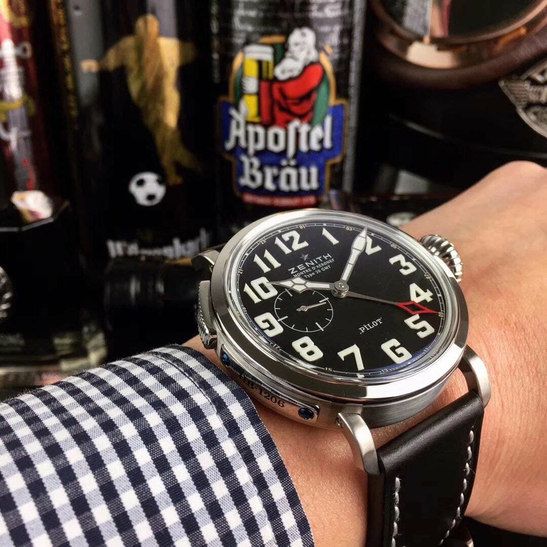 Zenith Pilot Silver Case Blue Dial Chrono