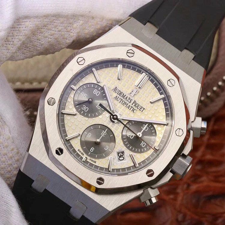 AP0608B - Royal Oak Chronograph 1:1 Best Edition 26331ST SS/RU Wht/Blk