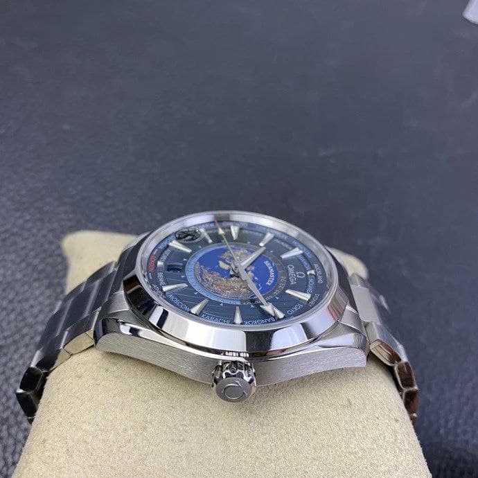 Aqua Terra Worldtimer 1:1 Best Edition Blue Dial on SS Bracelet A8938 Super Clone Aqua Terra Worldtimer 1:1 Best Edition Blue Dial on SS Bracelet A8938 Super Clone