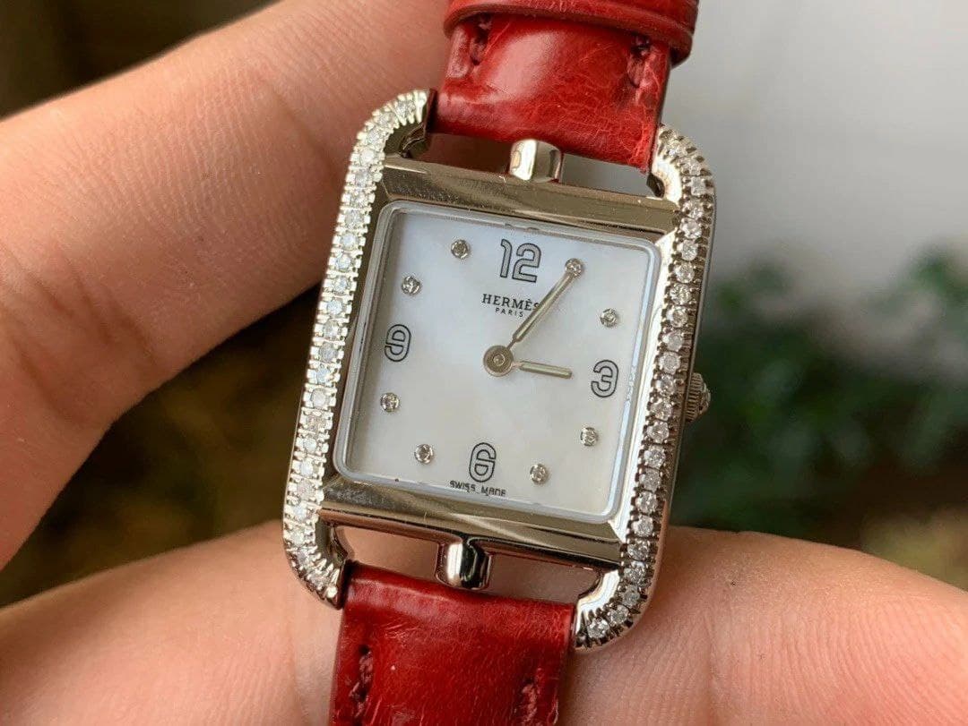 Hermes Cape Cod Ladies RG/LE MOP White Swiss Quartz Hermes Cape Cod Ladies RG/LE MOP White Swiss Quartz
