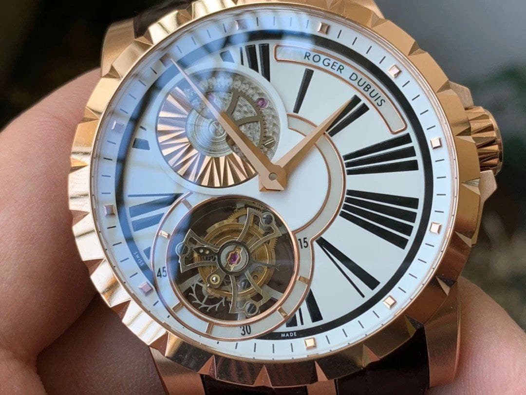 Roger Dubuis Hommage Flying Tourb RDDBHO0568 RG/LE Wht/Wht A Tour