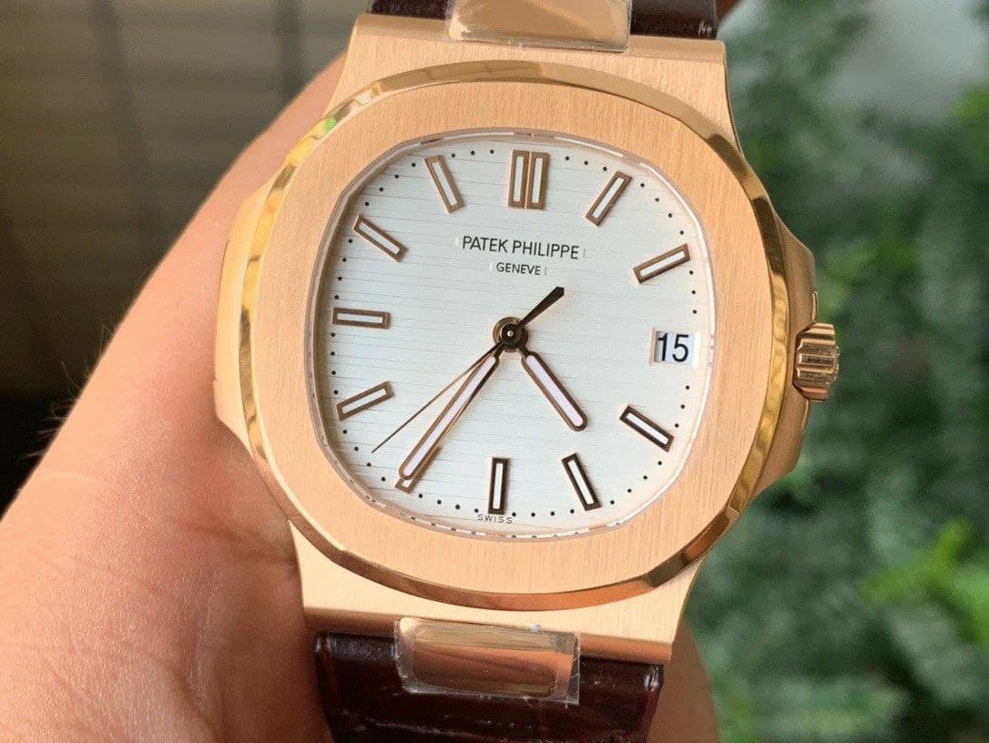 Nautilus 5711/1R PPF 1:1 Best Edition White Textured Dial on Brown Leather Strap 324CS Nautilus 5711/1R PPF 1:1 Best Edition White Textured Dial on Brown Leather Strap 324CS