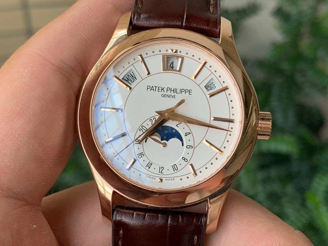 Complications Series Moonphase RG KMF White Dial on Brown Leather Strap Cal.324 Complications Series Moonphase RG KMF White Dial on Brown Leather Strap Cal.324