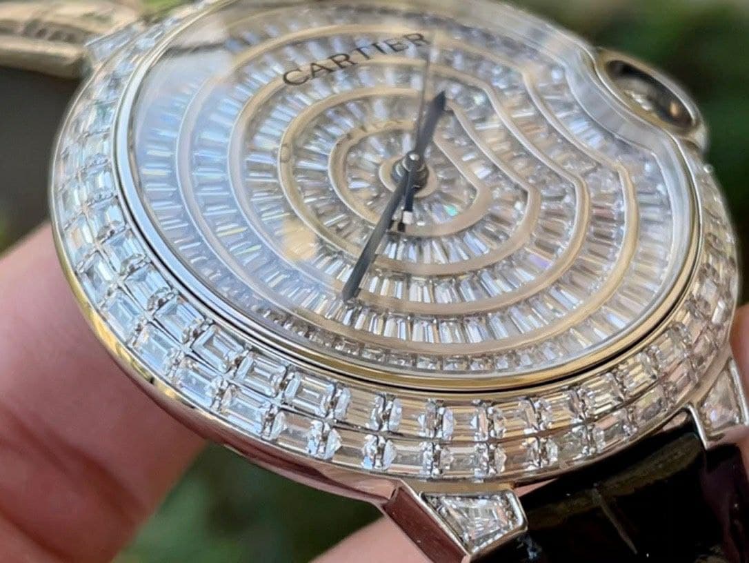 Cartier Ballon Gold Case Diamond 42mm Diam SS/LS