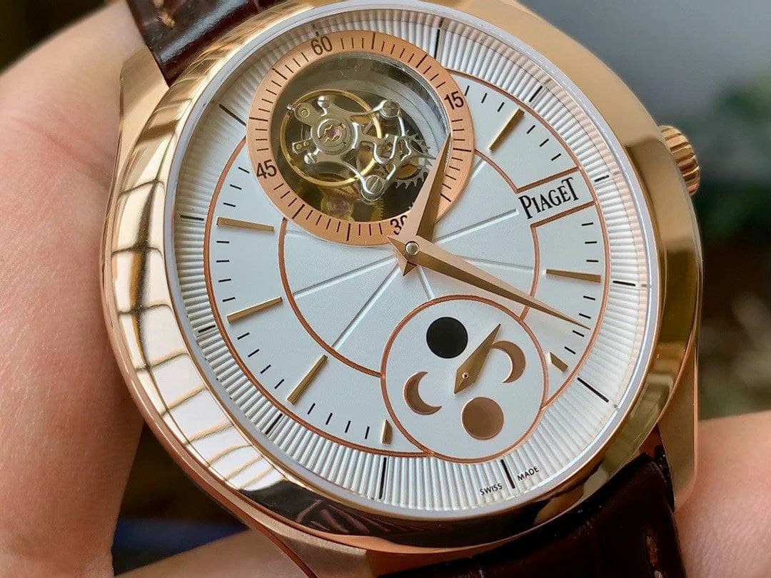 Piaget Gouverneur Tourbillon SS OXF Best Edition White Dial Bezel on Brown Leather Strap Piaget Gouverneur Tourbillon SS OXF Best Edition White Dial Bezel on Brown Leather Strap