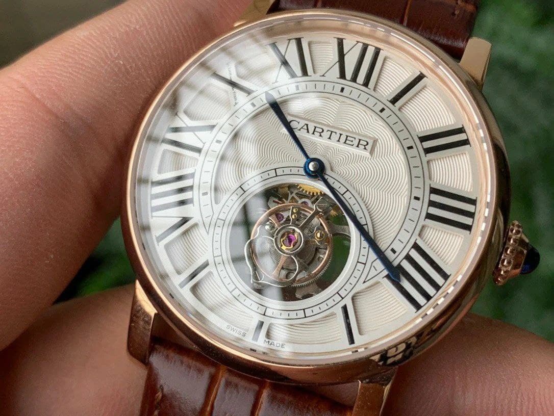 Rotonde Flying Tourbillon RG BLF Best Edition White Dial Bezel on Brown Leather Strap V2 Rotonde Flying Tourbillon RG BLF Best Edition White Dial Bezel on Brown Leather Strap V2