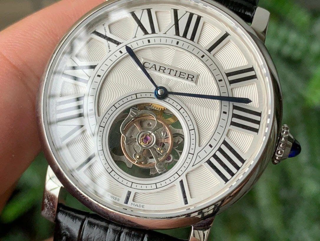 Rotonde Flying Tourbillon SS BLF Best Edition White Dial on Black Leather Strap V2
