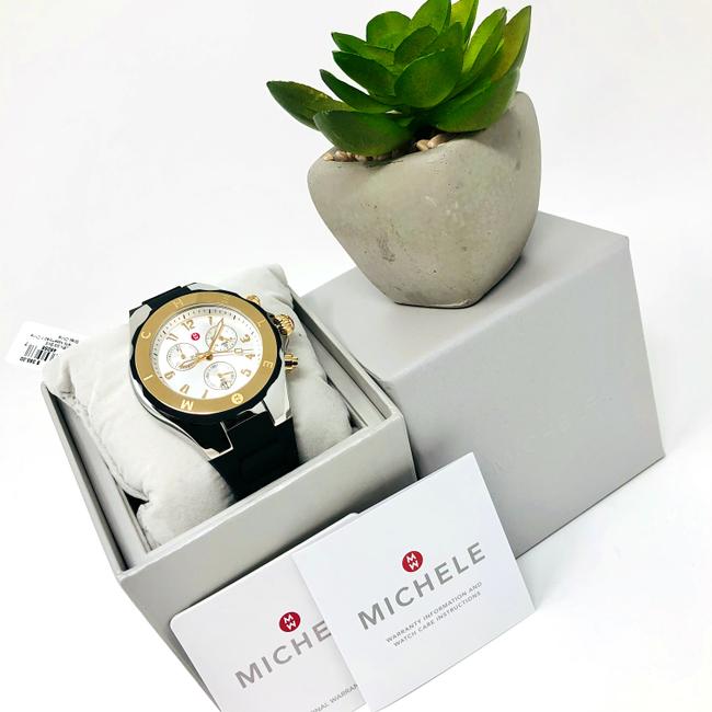 Michele Black/Silver/Gold-tone Jelly New Tahitian Bean Two-tone Golden Mww12f000057 Watch Michele Black/Silver/Gold-tone Jelly New Tahitian Bean Two-tone Golden Mww12f000057 Watch
