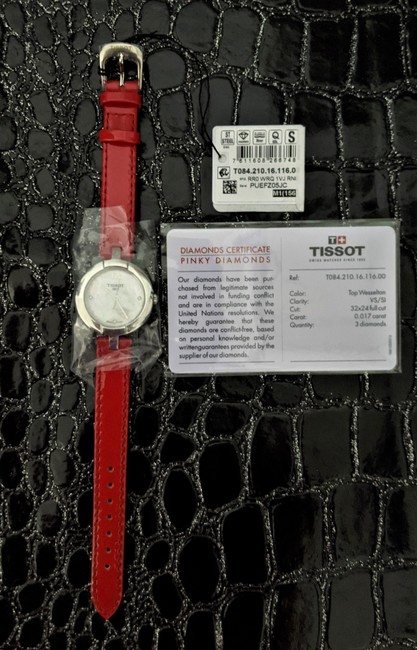 Tissot Red Band T-trend Pinky Mop Dial Diamond Ladies T0842101611600 Watch Tissot Red Band T-trend Pinky Mop Dial Diamond Ladies T0842101611600 Watch