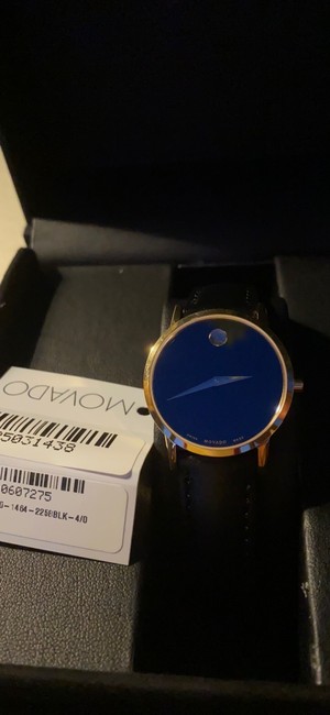Movado Black Core Museum Classic Gold Plated Watch Movado Black Core Museum Classic Gold Plated Watch