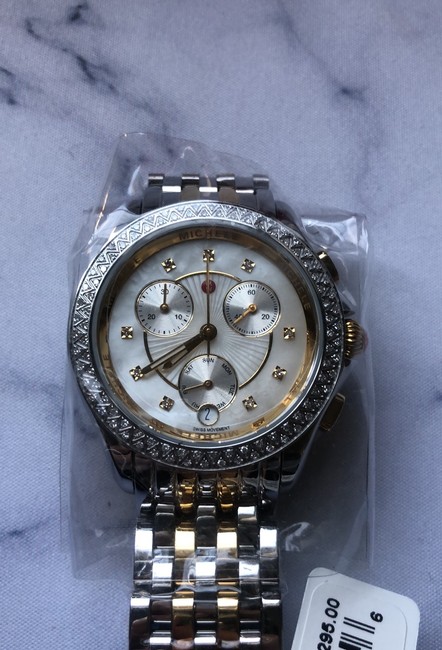Michele Two Tone Belmore Swiss Quartz Diamond Accent Bracelet Mww29b00001 Watch Michele Two Tone Belmore Swiss Quartz Diamond Accent Bracelet Mww29b00001 Watch