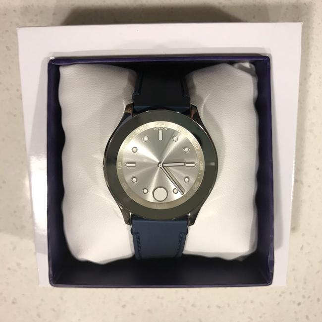 Movado Silver Dial Blue Silicone Watch Movado Silver Dial Blue Silicone Watch