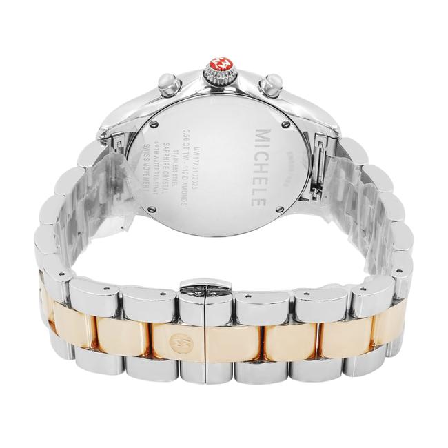 Michele Mother Of Pearl Jetway Diamond Two Tone Steel Quartz Ladies Mww17a000017 Watch Michele Mother Of Pearl Jetway Diamond Two Tone Steel Quartz Ladies Mww17a000017 Watch