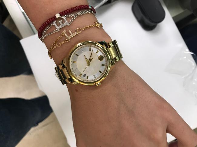 Movado Stainless Steel & Yellow Gold Bellina 0606980 Pvd Quartz Ladies Watch Movado Stainless Steel & Yellow Gold Bellina 0606980 Pvd Quartz Ladies Watch