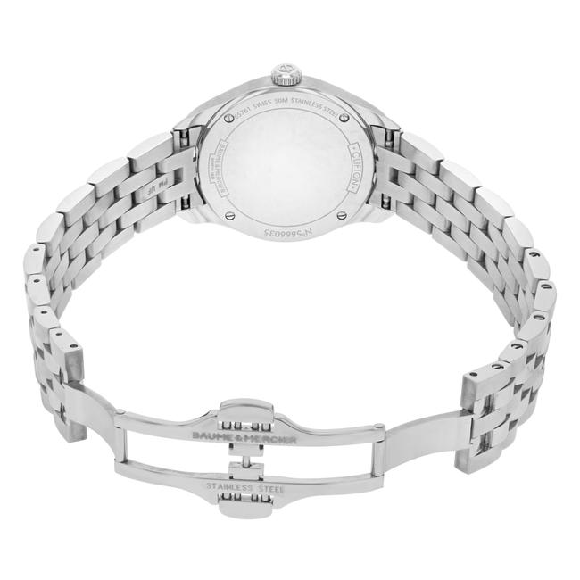 Baume & Mercier Steel Clifton Mop Diamond Dial Quartz Ladies Moa10176 Watch Baume & Mercier Steel Clifton Mop Diamond Dial Quartz Ladies Moa10176 Watch