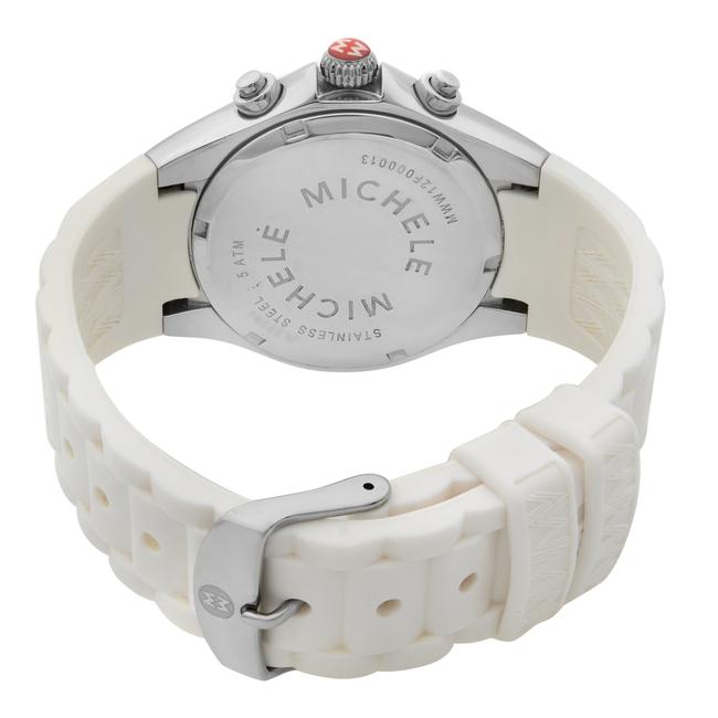 Michele White Rubber Tahitian Jellybean Steel Quartz Ladies Mww12f000013 Watch Michele White Rubber Tahitian Jellybean Steel Quartz Ladies Mww12f000013 Watch