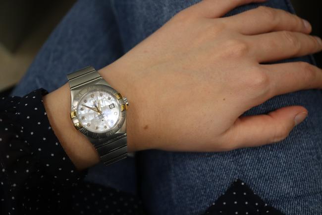 Omega Steel Gold Constellation Silver Dial Date Ladies 123.20.31 Watch Omega Steel Gold Constellation Silver Dial Date Ladies 123.20.31 Watch