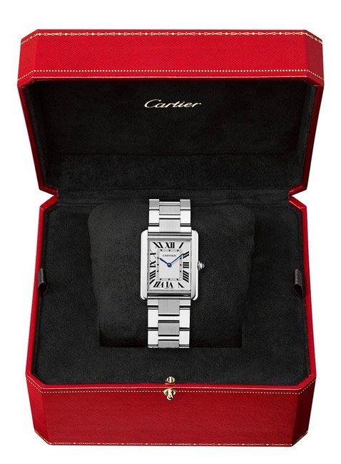 Cartier Steel Womens Tank Solo Large Model Watch Cartier Steel Womens Tank Solo Large Model Watch
