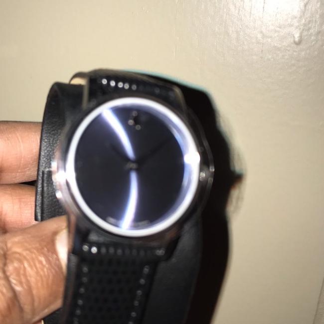 Movado Black Classic Museum Ladies. Ss Case. Blue Dial & Leather Strap Watch Movado Black Classic Museum Ladies. Ss Case. Blue Dial & Leather Strap Watch