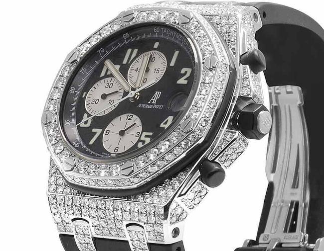 Audemars Piguet Stainless Steel Mens 42 Mm Royal Oak Offshore Rubber with 10.5 Ct Of Vs Diamond Watch Audemars Piguet Stainless Steel Mens 42 Mm Royal Oak Offshore Rubber with 10.5 Ct Of Vs Diamond Watch