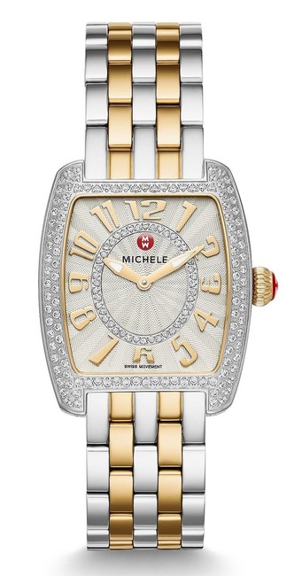 Michele Two Tone Urban Mini 18k Gold Diamond Mww02a000599 Watch Michele Two Tone Urban Mini 18k Gold Diamond Mww02a000599 Watch