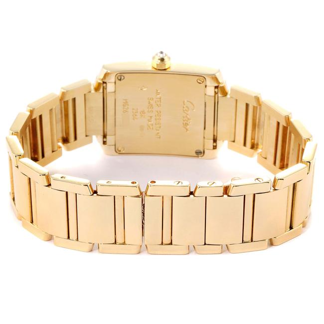 Cartier White Diamonds 18k Yellow Gold Tank Francaise We1001r8 Womens Wristwatch 20 X 25 Mm Watch Cartier White Diamonds 18k Yellow Gold Tank Francaise We1001r8 Womens Wristwatch 20 X 25 Mm Watch