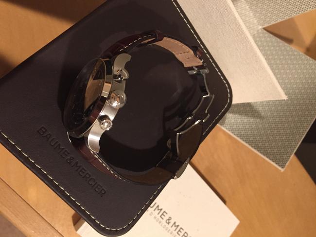 Baume & Mercier Black Dial with Brown Strap Capeland Mens 10062 Watch Baume & Mercier Black Dial with Brown Strap Capeland Mens 10062 Watch