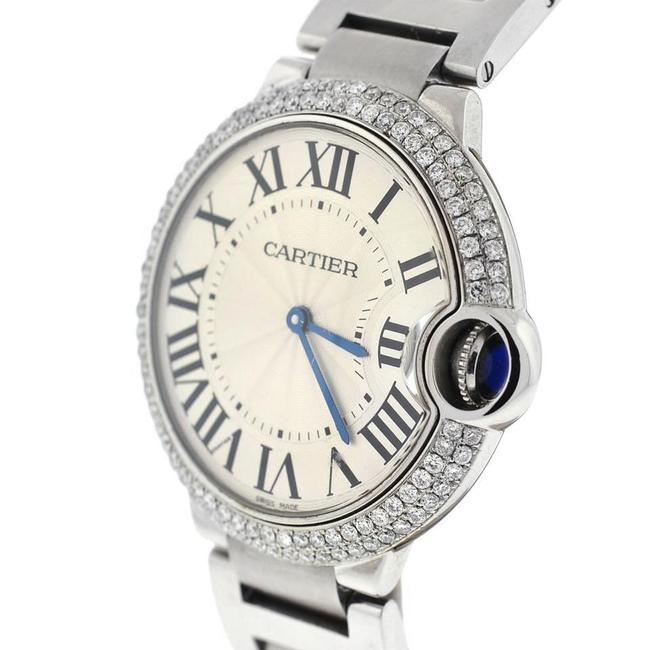 Cartier Silver 3005 Ballon Bleu Stainless Steel Diamond Bezel Watch Cartier Silver 3005 Ballon Bleu Stainless Steel Diamond Bezel Watch