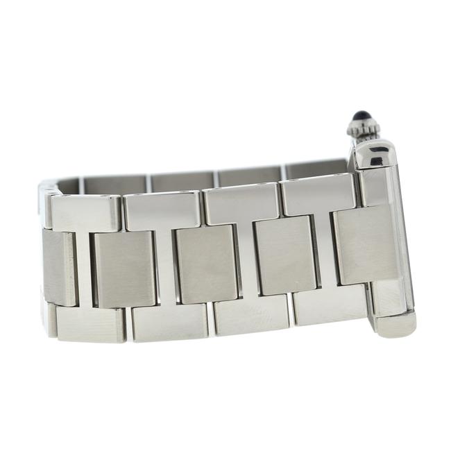 Cartier White XL Tank Solo Stainless Steel Mens Watch Cartier White XL Tank Solo Stainless Steel Mens Watch