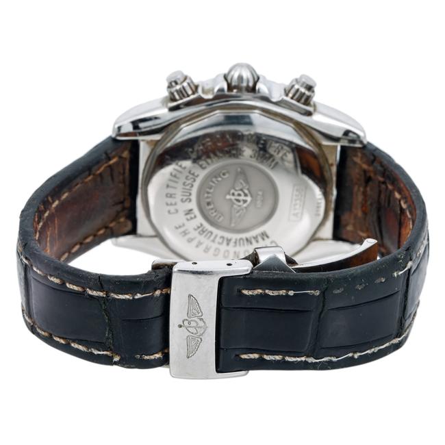 Breitling Black Chronomat Evolution A13356 44mm Dial with Stainless St Watch Breitling Black Chronomat Evolution A13356 44mm Dial with Stainless St Watch