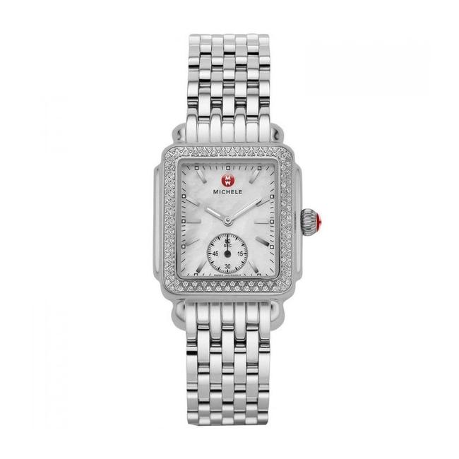 Michele Silver Deco Mid Stainless Diamond Mww06v000001 Watch Michele Silver Deco Mid Stainless Diamond Mww06v000001 Watch