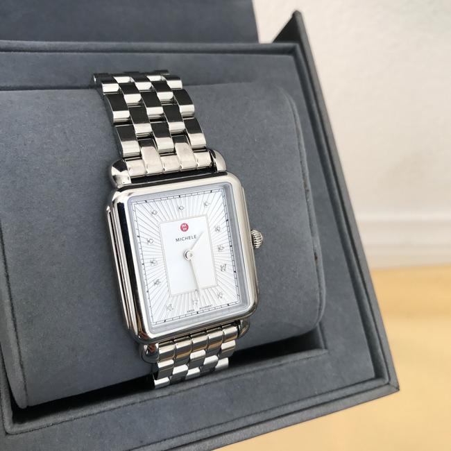 Michele Silver New Deco Ii Mop Mww06x000026 Watch Michele Silver New Deco Ii Mop Mww06x000026 Watch