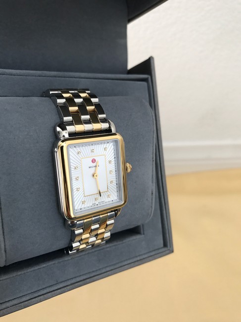 Michele Gold / Silver Deco Ii 2 Tones Mop Mww06x000027 Watch Michele Gold / Silver Deco Ii 2 Tones Mop Mww06x000027 Watch