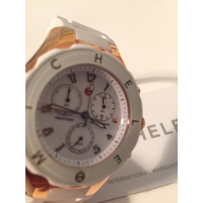 Michele White/Rose Gold Sport Watch Michele White/Rose Gold Sport Watch