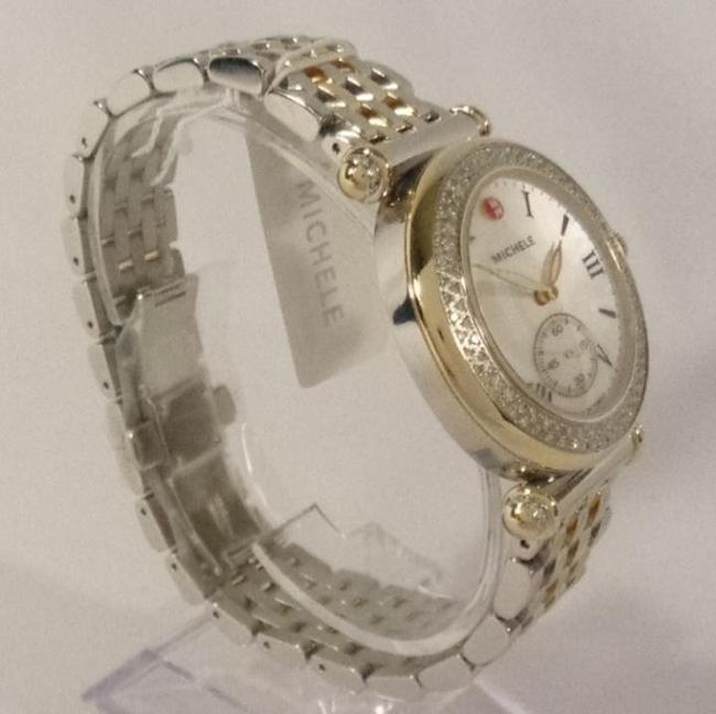 Michele Two Tone Caber Stainless Diamond Mop Mww16a000066 Watch Michele Two Tone Caber Stainless Diamond Mop Mww16a000066 Watch