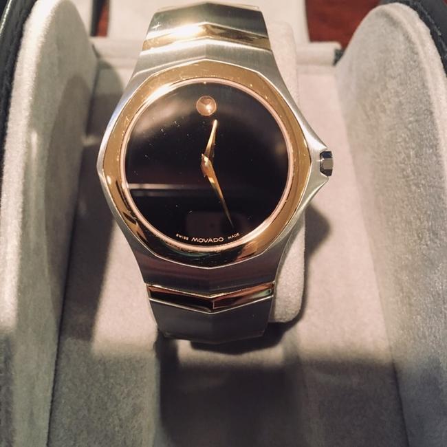 Movado Silver Gold and Black Mens Womens Matching Set Watch Movado Silver Gold and Black Mens Womens Matching Set Watch