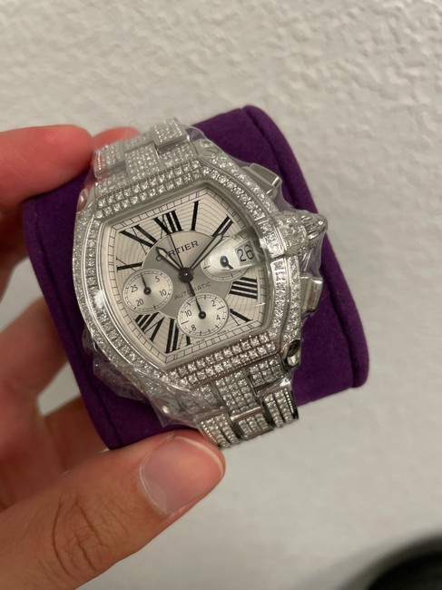 Cartier XL Roadster Chronograph Diamonds Watch Cartier XL Roadster Chronograph Diamonds Watch