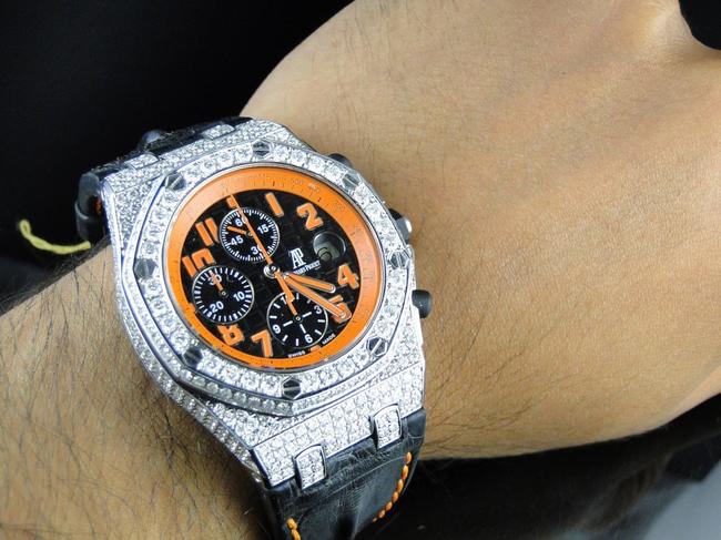 Audemars Piguet Stainless Steel New Custom Mens Royal Oak Offshore Volcano Diamond 12 Ct Watch Audemars Piguet Stainless Steel New Custom Mens Royal Oak Offshore Volcano Diamond 12 Ct Watch