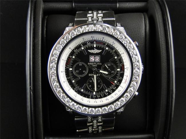 Breitling Stainless Steel Mens Custom Bentley Motors 6.75 Mm 50 Mm Genuine Diamond 28ct Watch Breitling Stainless Steel Mens Custom Bentley Motors 6.75 Mm 50 Mm Genuine Diamond 28ct Watch