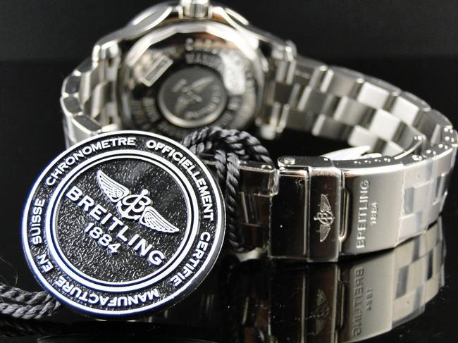 Breitling Stainless Steel Ladies Custom Aeromarine Colt Ocean Diamond 2.75 Ct Watch Breitling Stainless Steel Ladies Custom Aeromarine Colt Ocean Diamond 2.75 Ct Watch