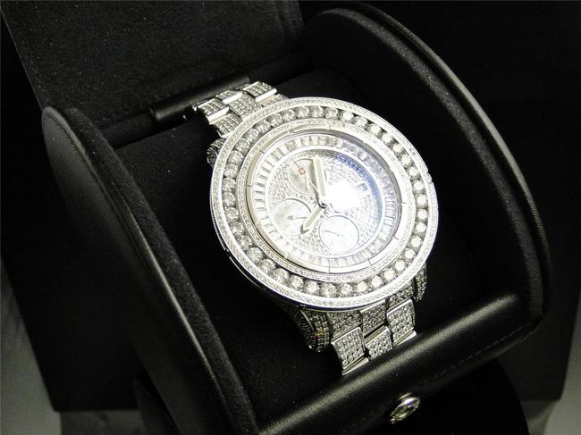 Breitling Stainless Steel Custom Super Avenger Aeromarine 55 Mm Genuine Diamond 35 Ct Watch Breitling Stainless Steel Custom Super Avenger Aeromarine 55 Mm Genuine Diamond 35 Ct Watch