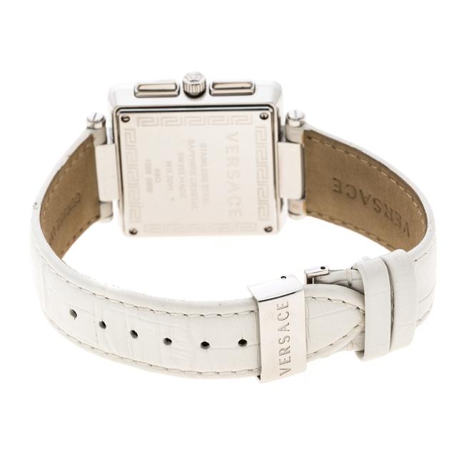 Versace White Stainless Steel Reve Carre 88q Chronograph Womens Wristwatch 36 Mm Watch Versace White Stainless Steel Reve Carre 88q Chronograph Womens Wristwatch 36 Mm Watch