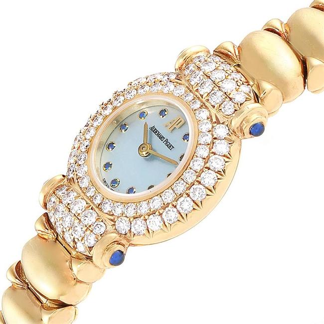 Audemars Piguet Blue Mop Diamond 18k Yellow Gold Womens Wristwatch 21.2mm X 25.5mm Watch Audemars Piguet Blue Mop Diamond 18k Yellow Gold Womens Wristwatch 21.2mm X 25.5mm Watch