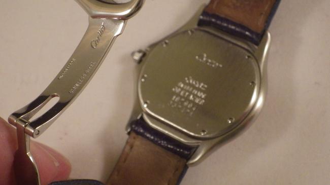 Cartier Navy Blue Strap W 18k/Ss Panthere Cougar W/Qs Date Reasonable Offers Considered Watch Cartier Navy Blue Strap W 18k/Ss Panthere Cougar W/Qs Date Reasonable Offers Considered Watch