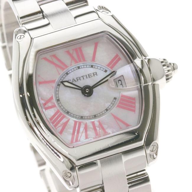 Cartier Pink Mop Stainless Steel Roadster Quartz W6206006 Womens Wristwatch 31 Mm Watch Cartier Pink Mop Stainless Steel Roadster Quartz W6206006 Womens Wristwatch 31 Mm Watch