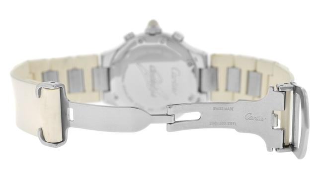 Cartier Silver Ladies Chronoscaph 2996 Steel 32mm Chrono Date Watch Cartier Silver Ladies Chronoscaph 2996 Steel 32mm Chrono Date Watch