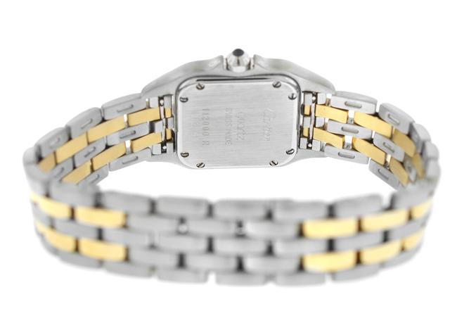Cartier Yellow Gold Silver Ladies Panthere 112000r 18k Steel Two Row 22mm Watch Cartier Yellow Gold Silver Ladies Panthere 112000r 18k Steel Two Row 22mm Watch