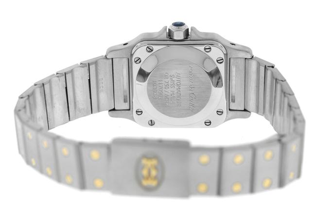Cartier Yellow Gold Silver Ladies Santos 1170902 Steel 18k 24mm Watch Cartier Yellow Gold Silver Ladies Santos 1170902 Steel 18k 24mm Watch