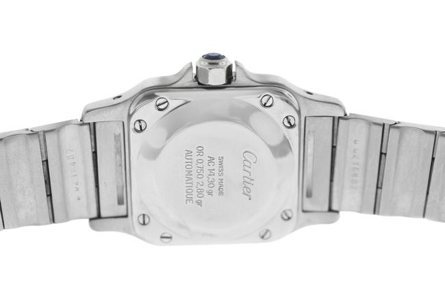 Cartier Yellow Gold Silver Ladies Santos Galbee 1567 18k Watch Cartier Yellow Gold Silver Ladies Santos Galbee 1567 18k Watch