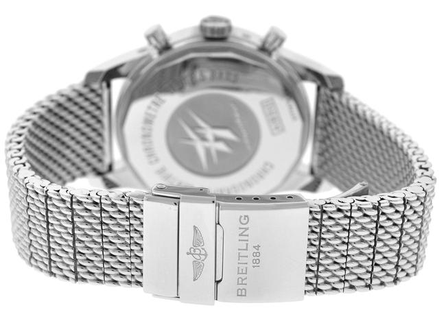 Breitling Silver Mens Transocean A19310 Steel Chrono 43mm Watch Breitling Silver Mens Transocean A19310 Steel Chrono 43mm Watch